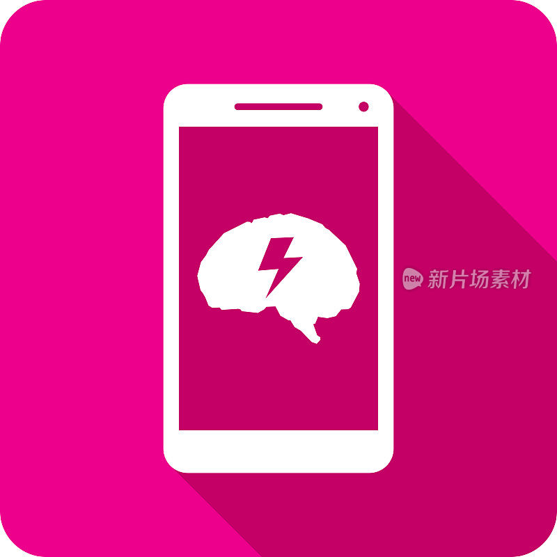 Brain Lightning智能手机图标剪影